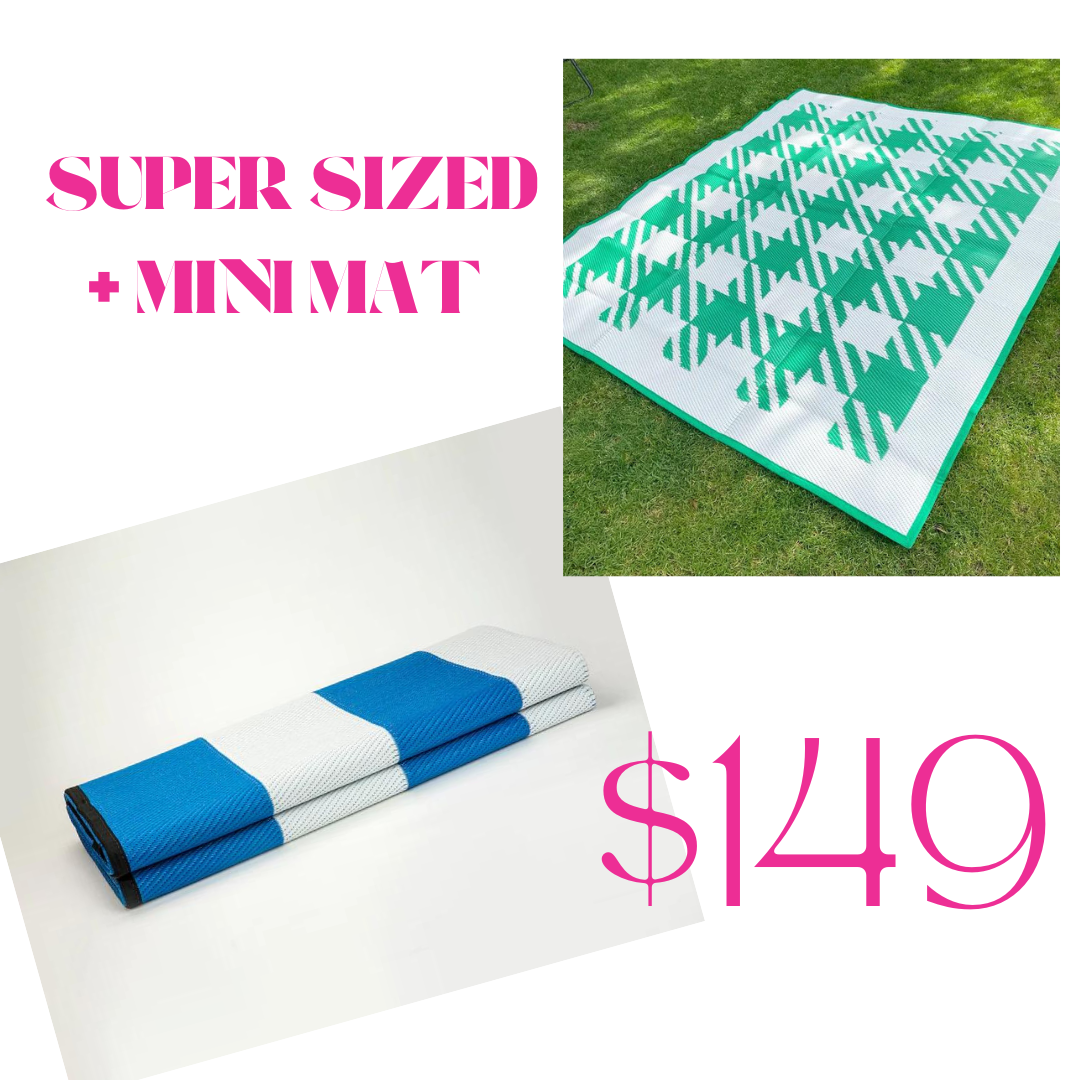 super & mini mat combo - take me to santorini & get your check on